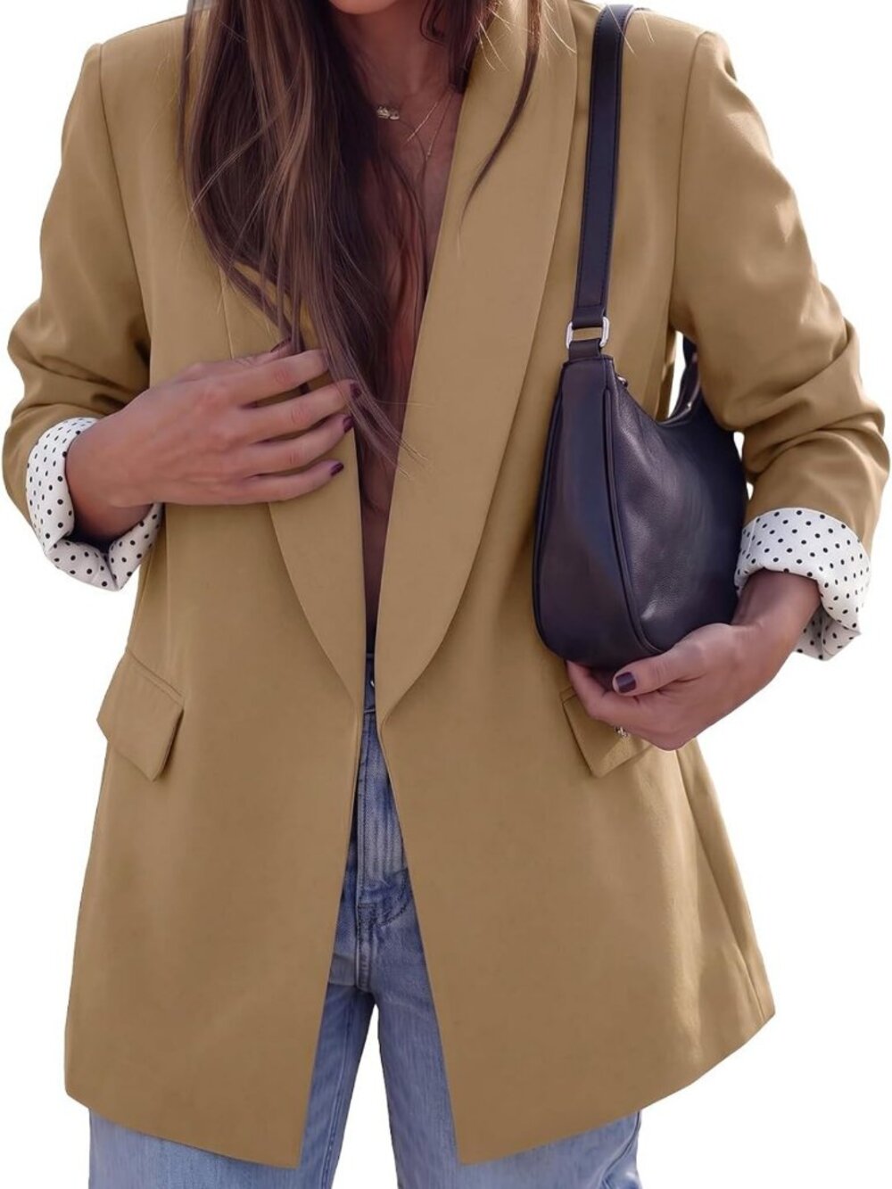 Chic Women's Leopard Print Blazer, Oversized Business Suit Jacket, Shawl Collar